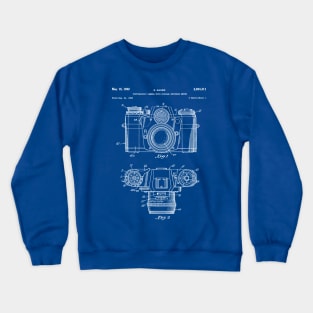 Camera Patent - Photography Art - Blueprint Crewneck Sweatshirt